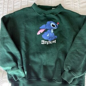Zara Forest Green Stitch Sweatshirt